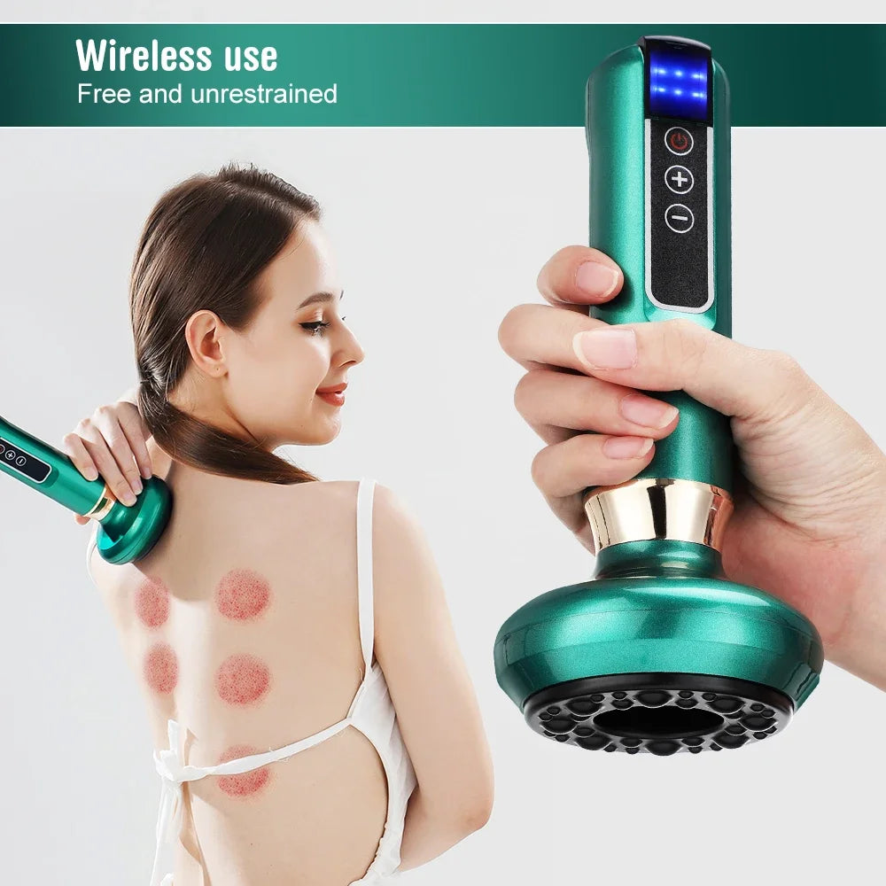 Rechargeable Electric Cupping Therapy Device – 12/6 Level Suction & Massage for Pain Relief & Muscle Recovery