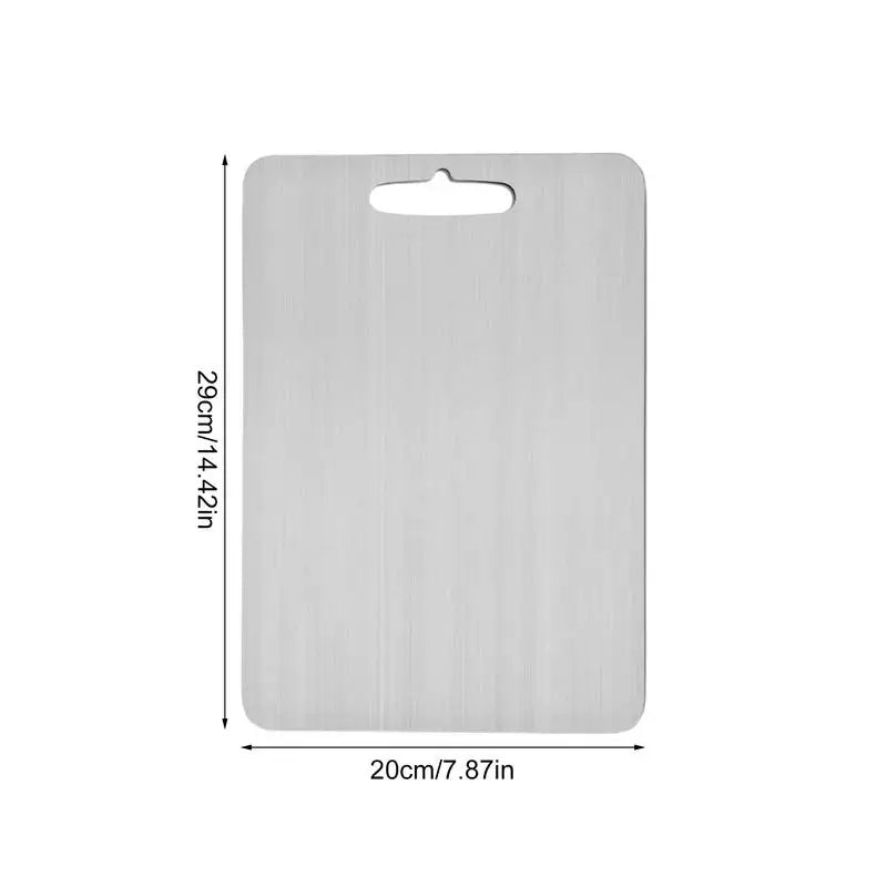 Premium 304 Stainless Steel Cutting Board – Double-Sided, Food-Grade, Durable & Hygienic