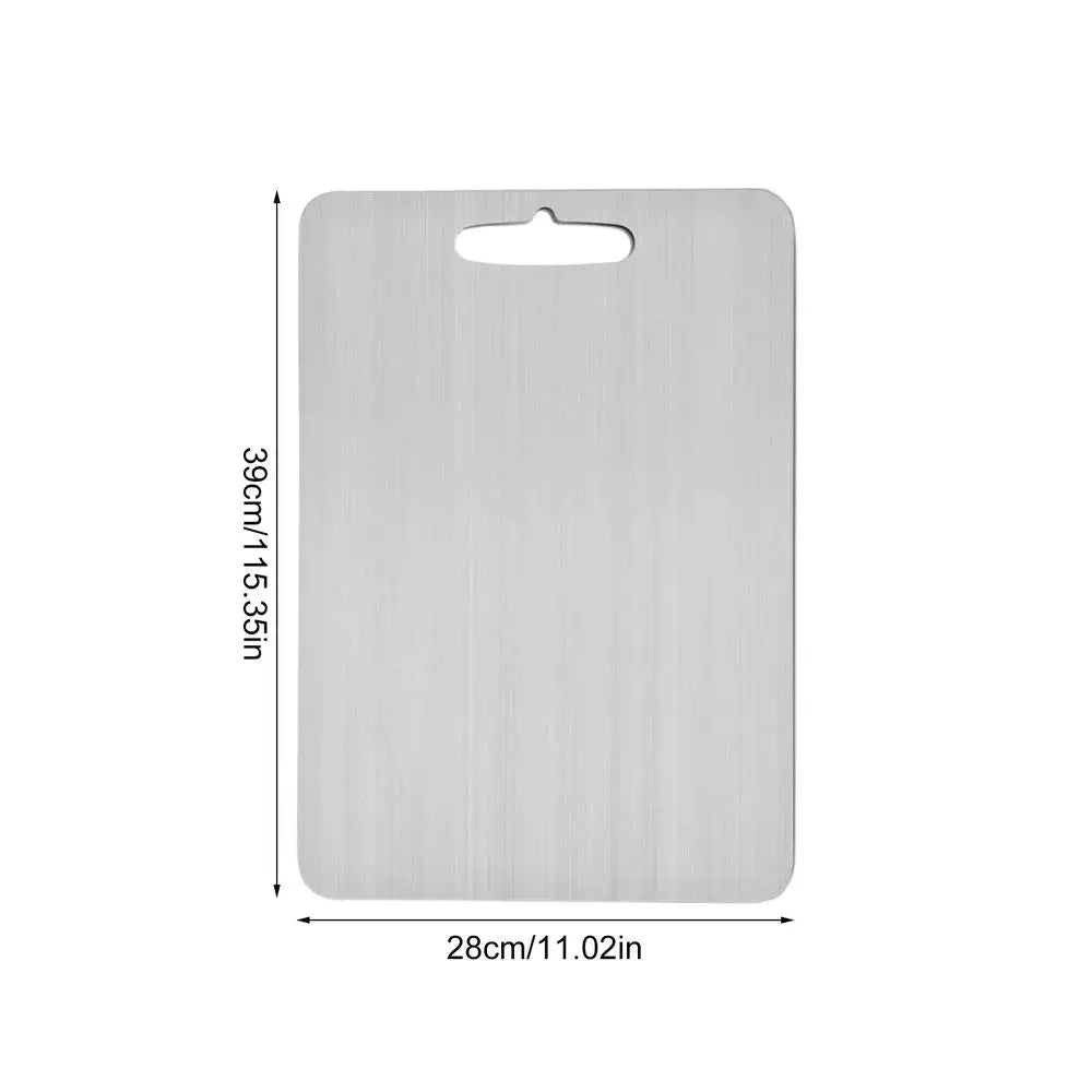 Premium 304 Stainless Steel Cutting Board – Double-Sided, Food-Grade, Durable & Hygienic