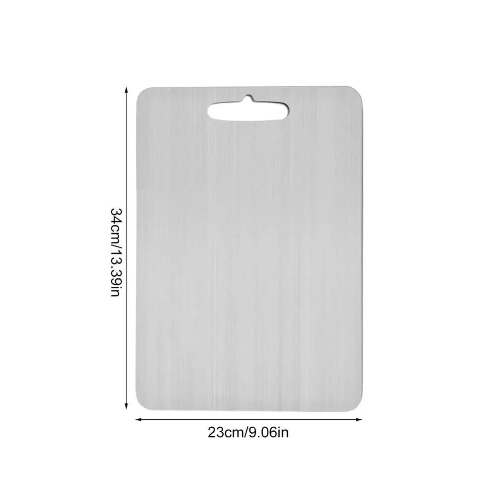 Premium 304 Stainless Steel Cutting Board – Double-Sided, Food-Grade, Durable & Hygienic