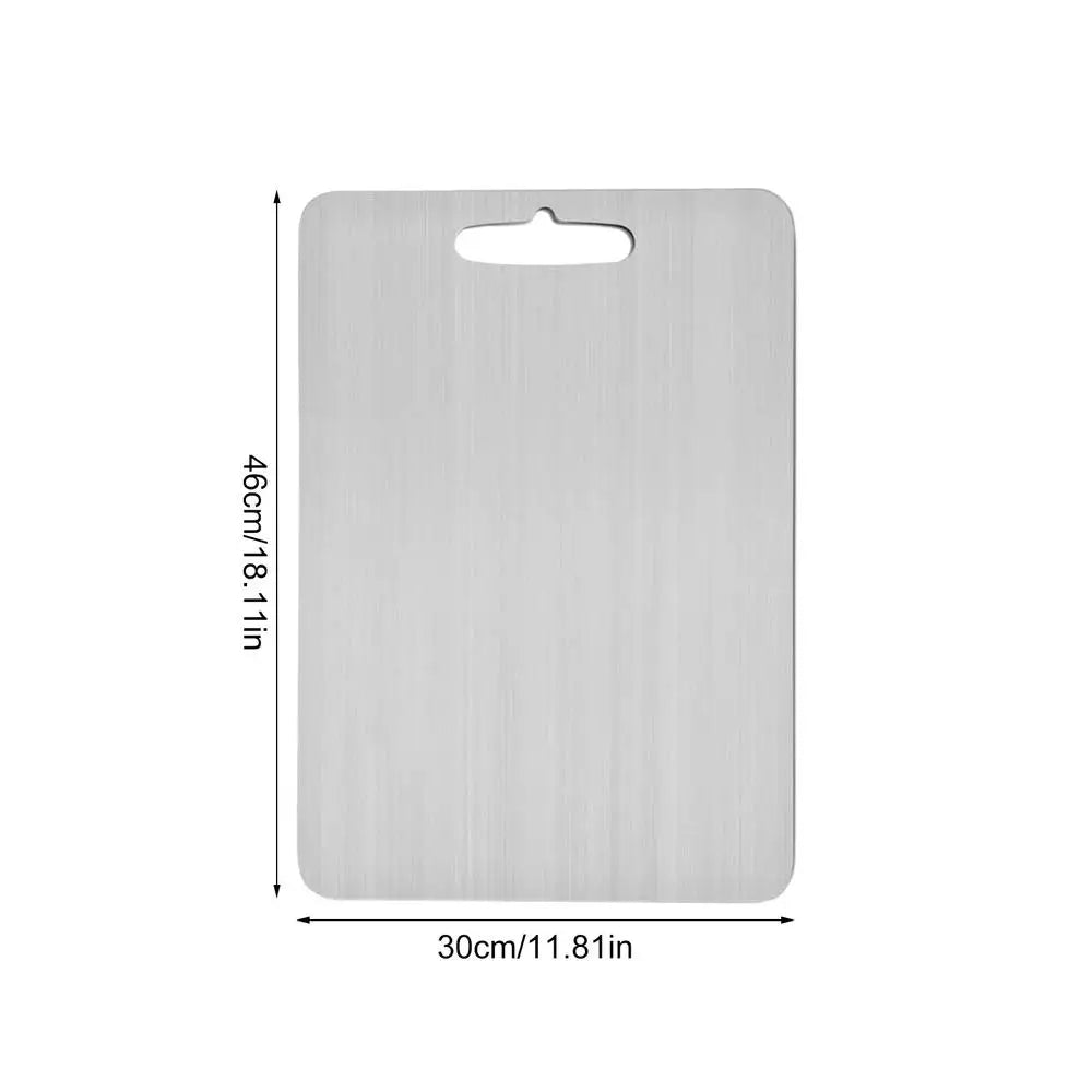 Premium 304 Stainless Steel Cutting Board – Double-Sided, Food-Grade, Durable & Hygienic
