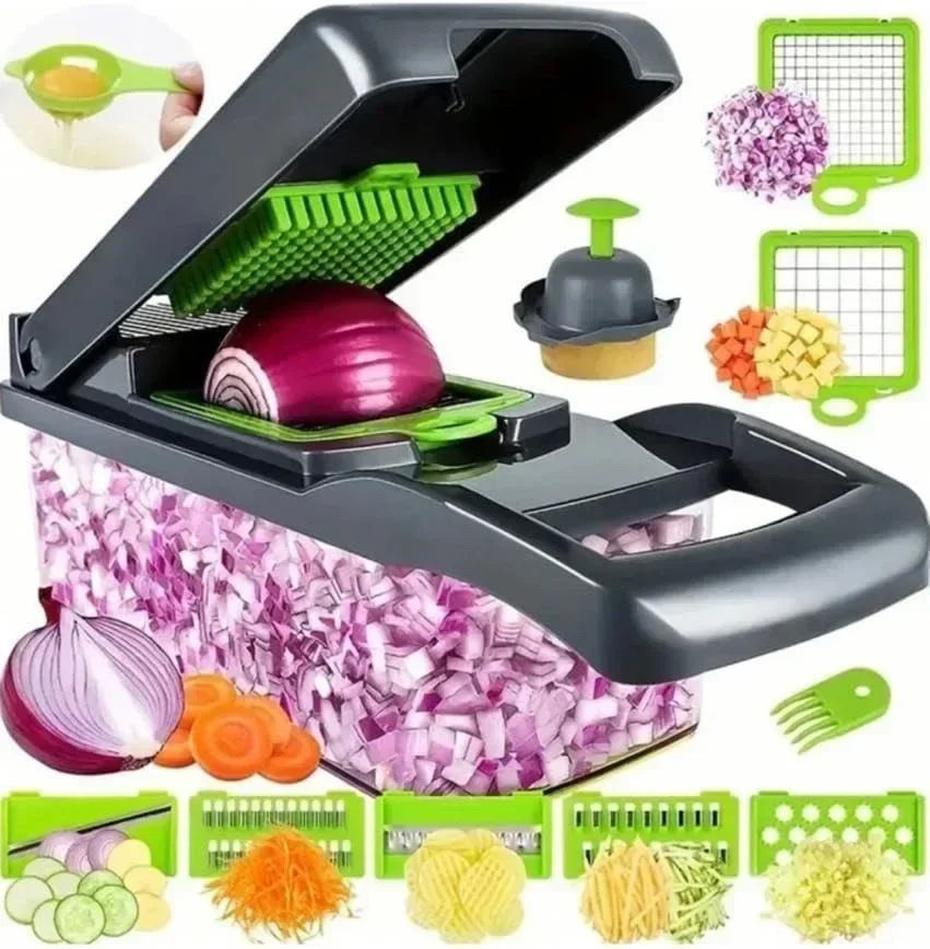 14/16-in-1 Multifunctional Vegetable Chopper – Slicer, Dicer & Grater for Effortless Food Prep