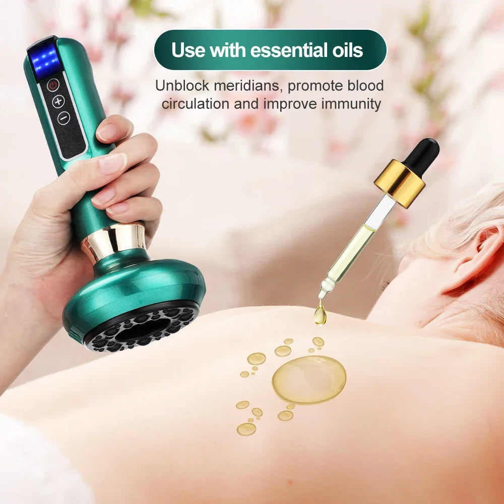 Rechargeable Electric Cupping Therapy Device – 12/6 Level Suction & Massage for Pain Relief & Muscle Recovery