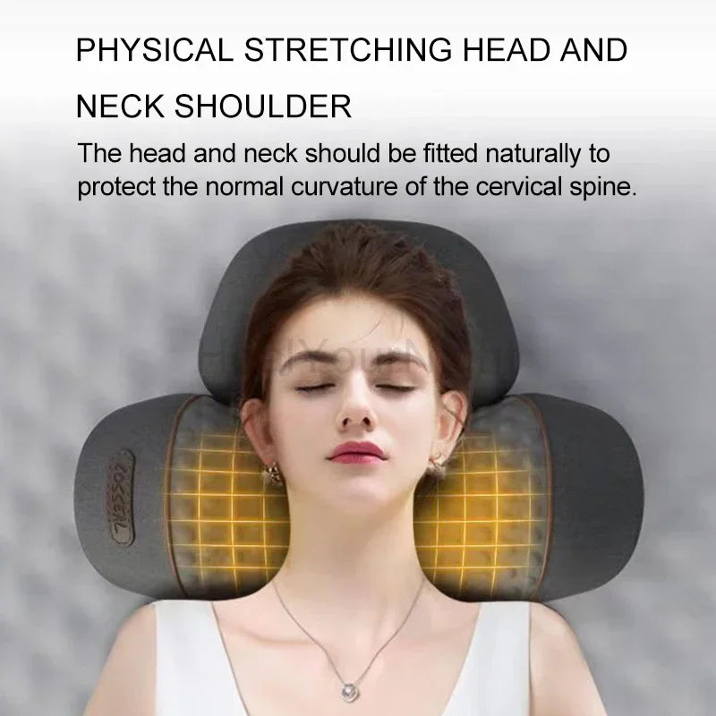 Electric Heated Neck Massage Pillow – Vibration & Cervical Support for Relaxation & Pain Relief