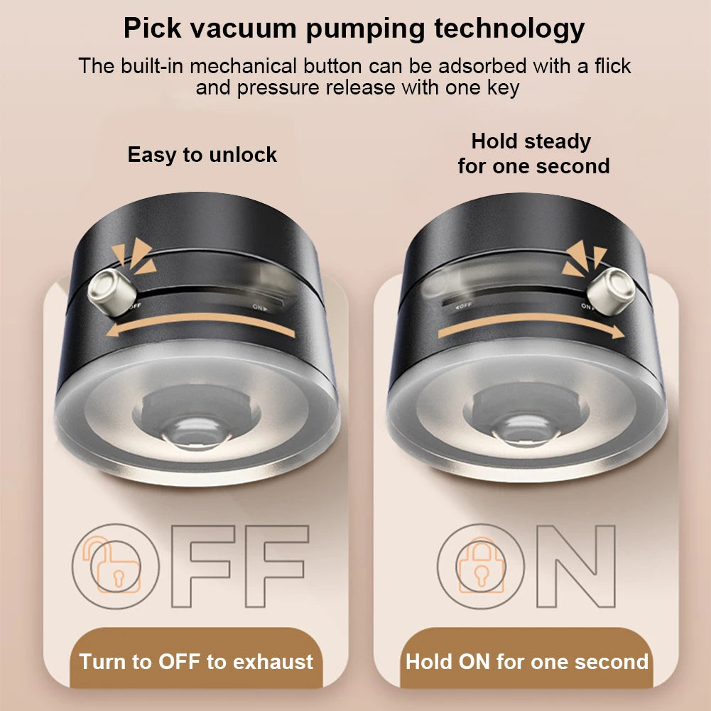 Magnetic Vacuum Car Phone Holder β Foldable & Secure Suction Cup Stand