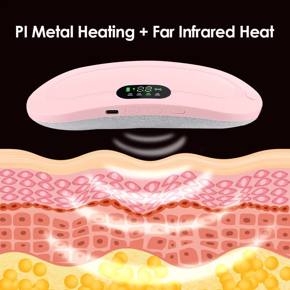 Electric Menstrual Cramp Massager – Vibrating & Heating Belt for Period Pain Relief
