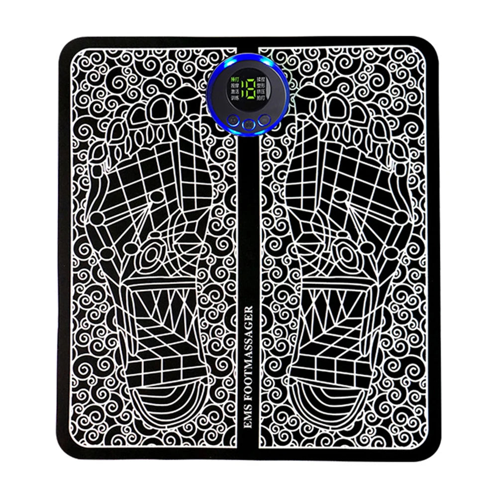 Electric EMS Foot Massager Pad – USB Rechargeable Muscle Stimulator for Relaxation & Pain Relief