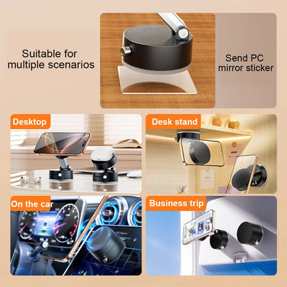 Magnetic Vacuum Car Phone Holder – Foldable & Secure Suction Cup Stand