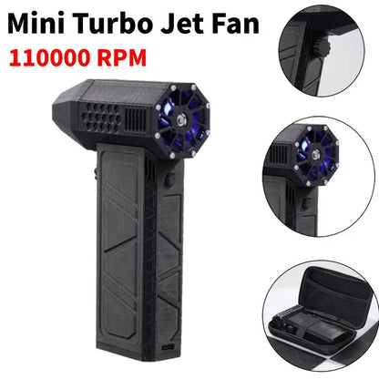 3rd Generation X3 Turbo Jet Fan – Handheld Brushless Motor, 110,000 RPM, 52m/s Wind Speed