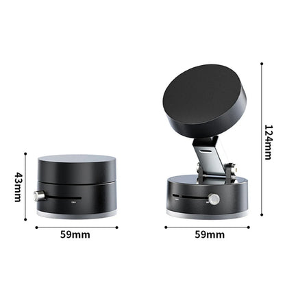 Magnetic Vacuum Car Phone Holder – Foldable & Secure Suction Cup Stand
