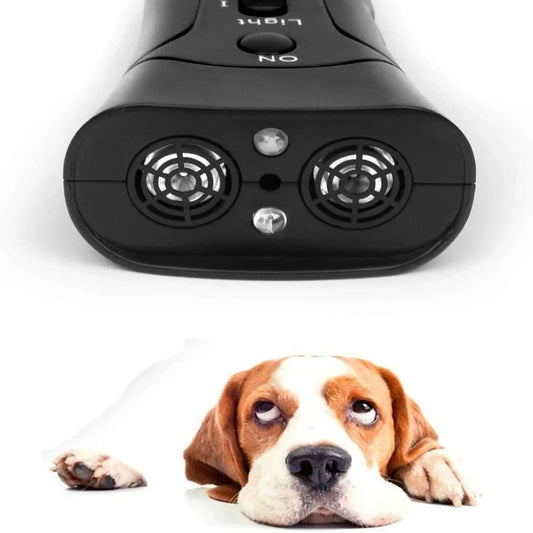 Pet Anti-Bark Ultrasonic Training Device – Gentle Dog Repellent & Behavior Control with LED Flashlight